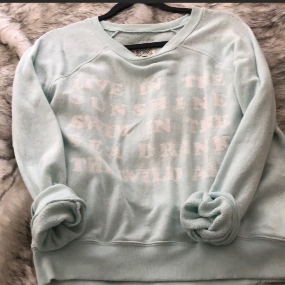 Mint colored scoop neck sweater